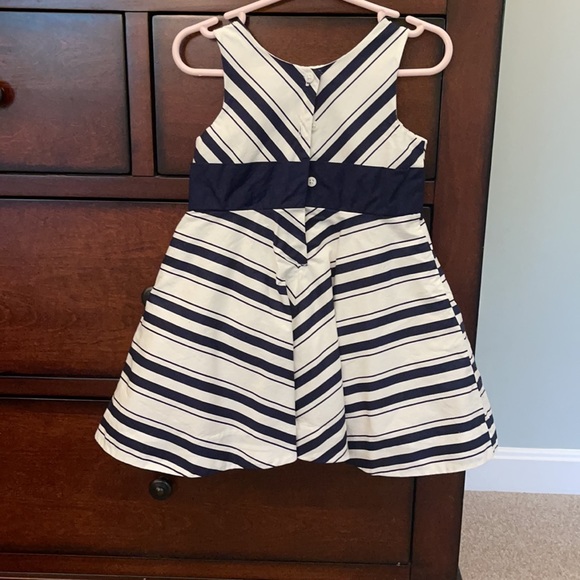 Janie and Jack Blue/White Striped Dress - Picture 4 of 6